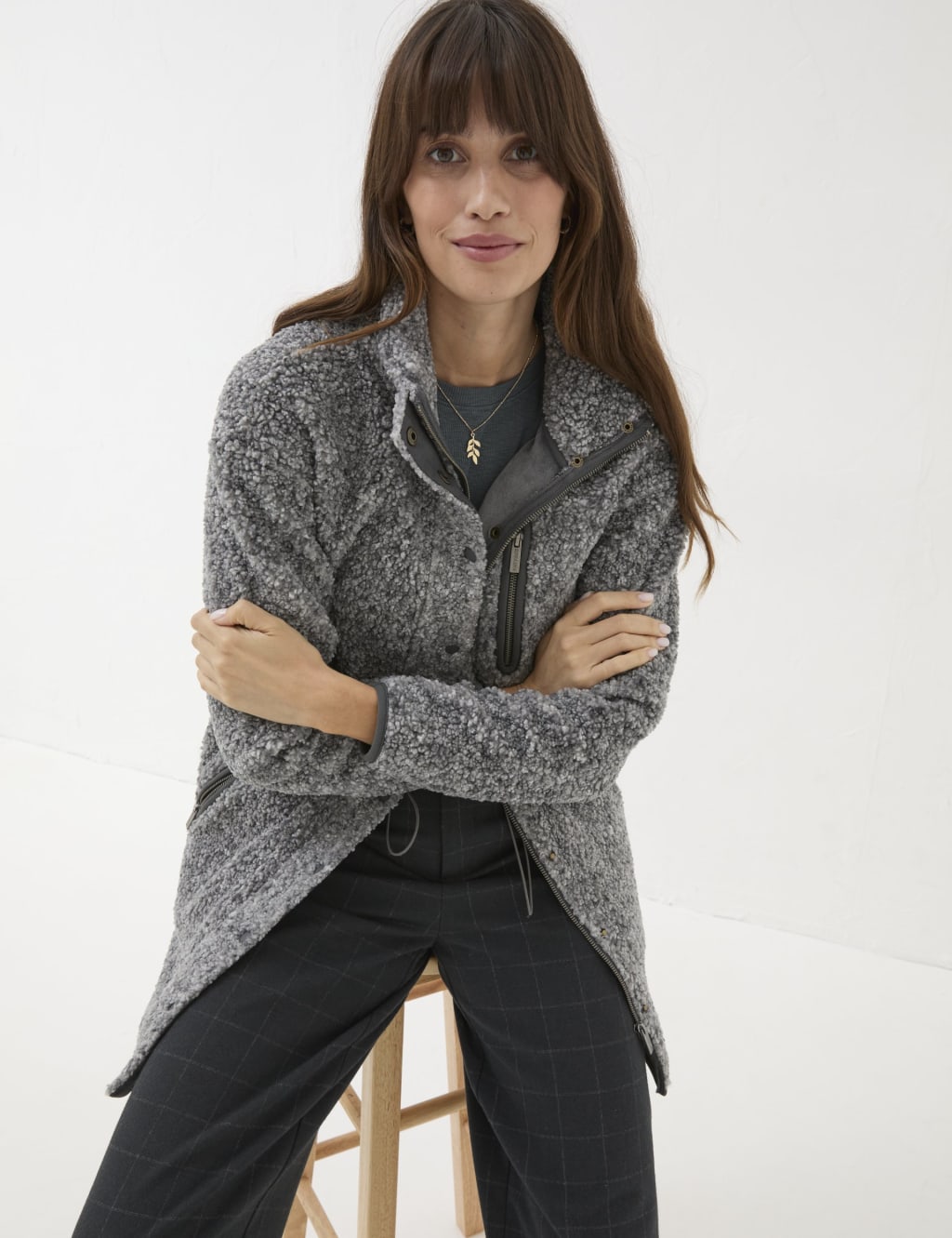 Fleece Funnel Neck Jacket FatFace M S