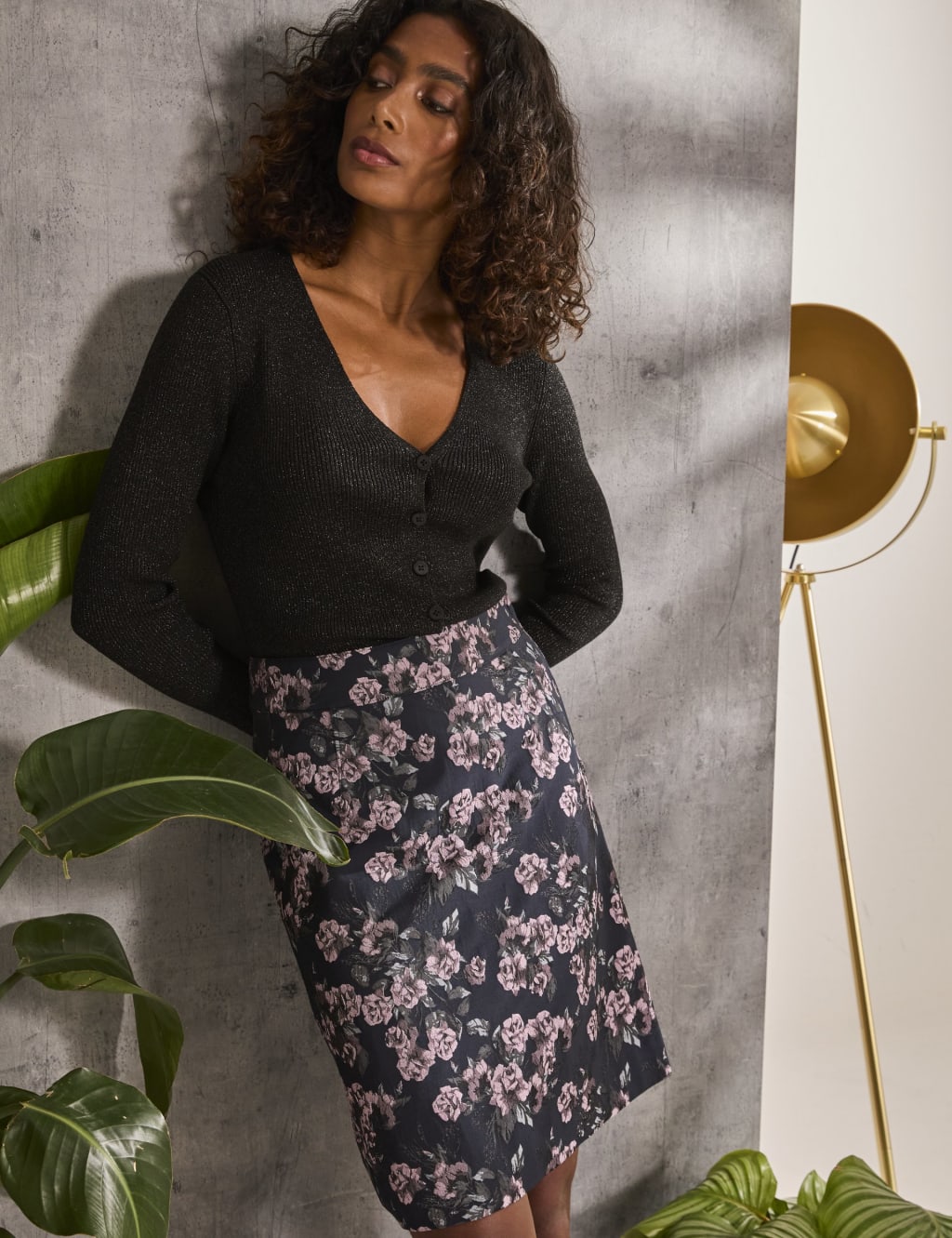 Floral Jacquard Mini A Line Skirt FatFace M S