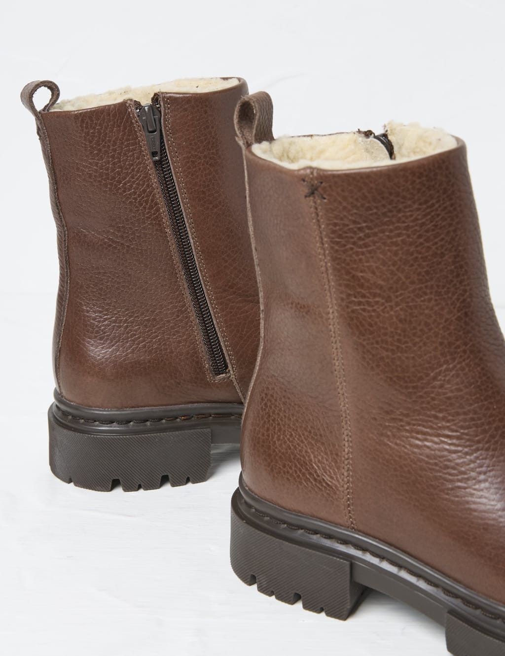 Leather Platform Ankle Boots FatFace M S