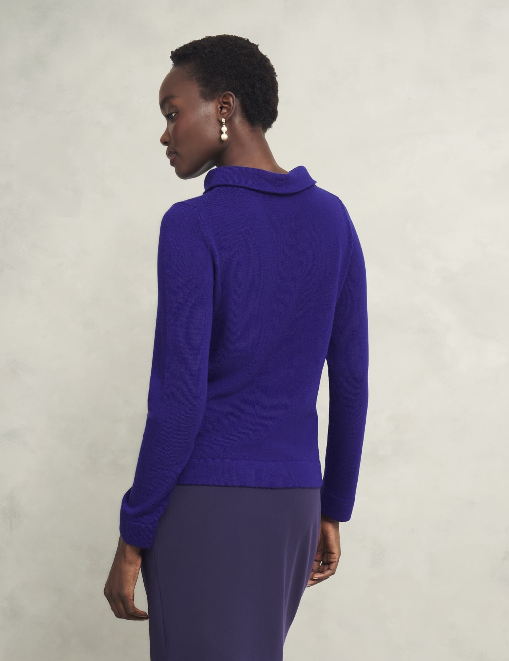 Merino Wool Rich Textured Roll Neck Jumper 4 of 6