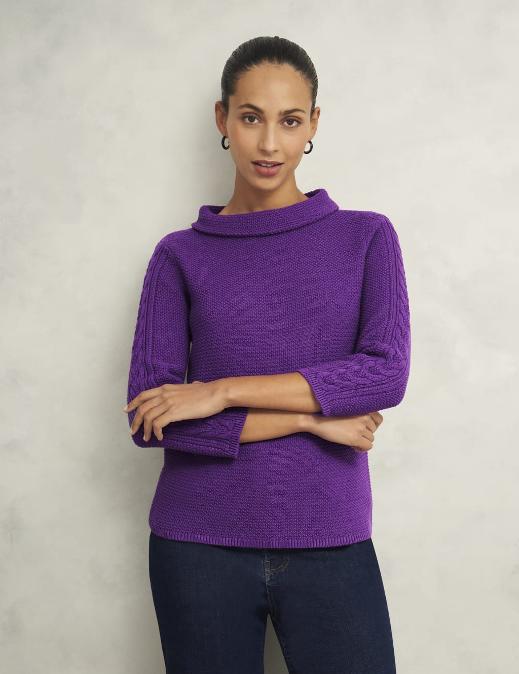 Pure Cotton Textured Jumper 6 of 6