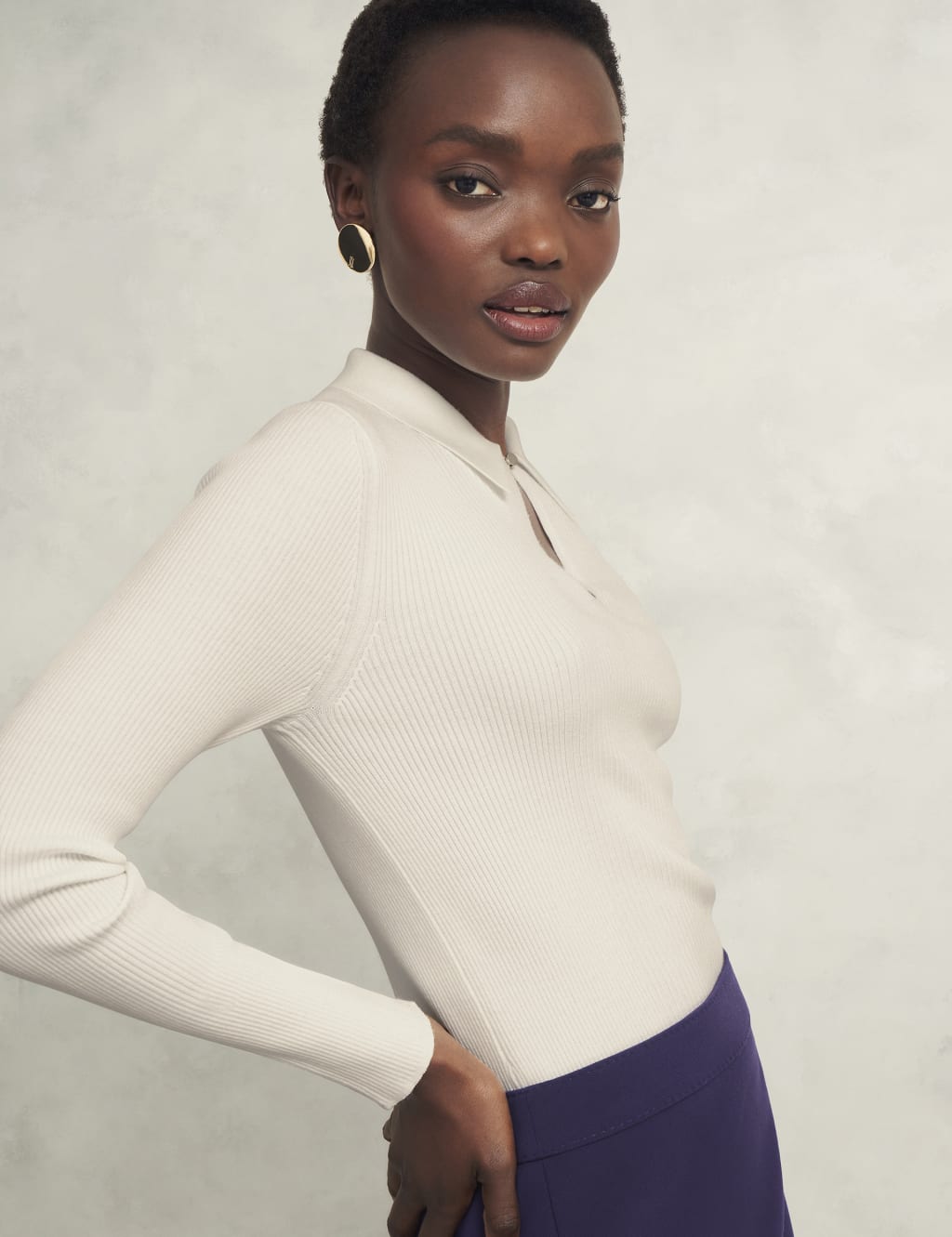 Knitted Collared Textured Shirt 5 of 6
