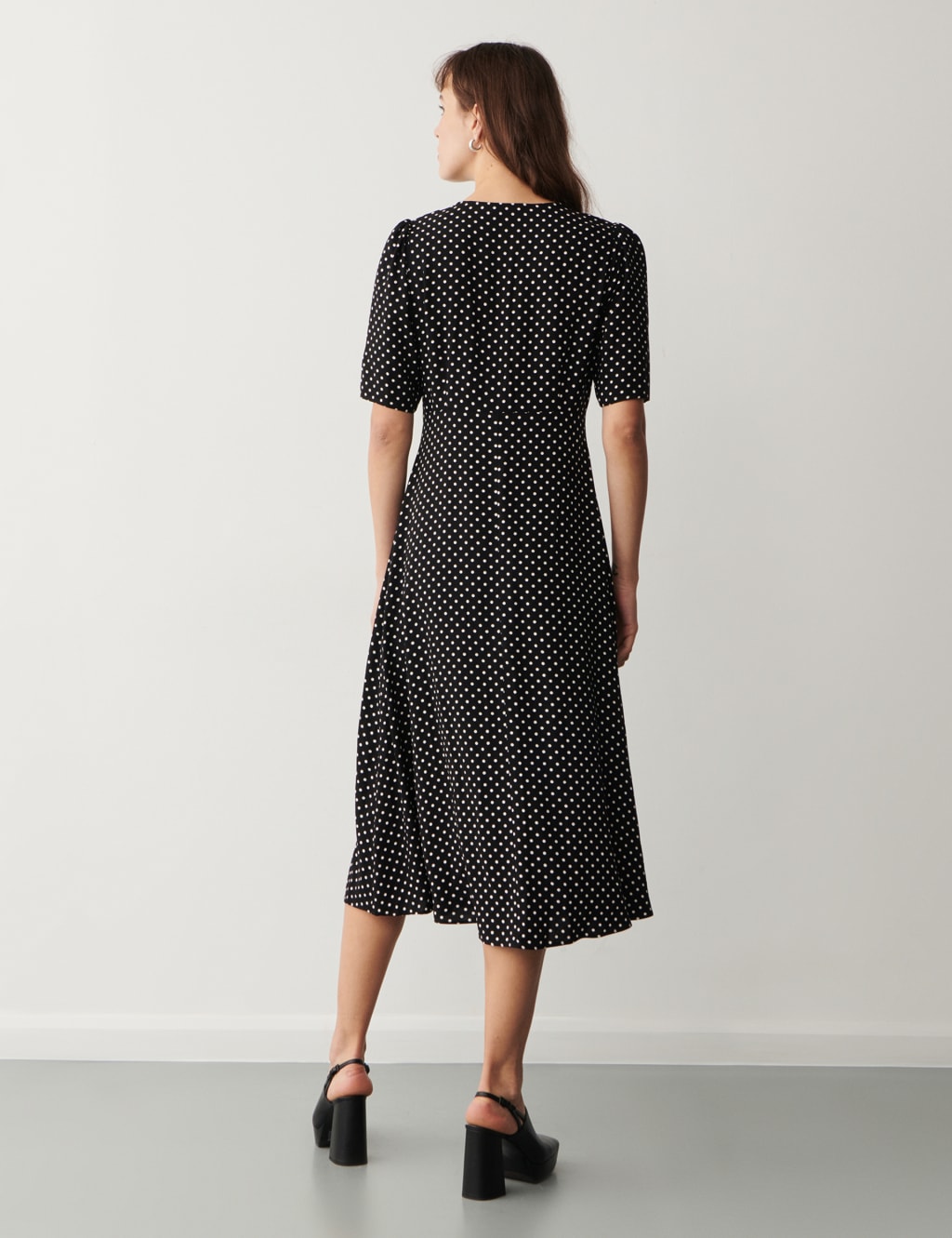 V neck tea dress cheap