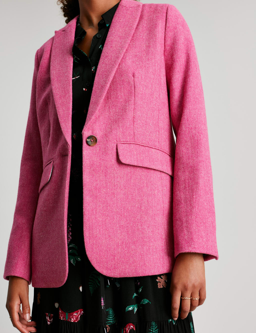 Wool-Blend Single-Breasted Blazer main image 1