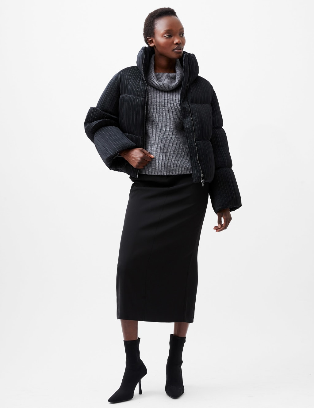 Textured Puffer Coat 1 of 4