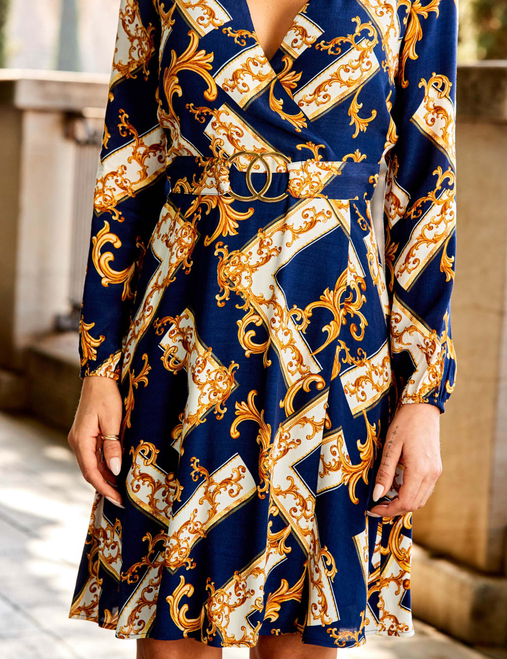 M and s fit and flare dress top
