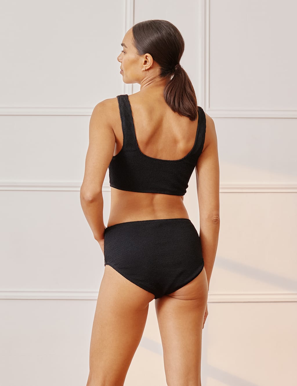 Black Rib Bikini Pant 3 of 4