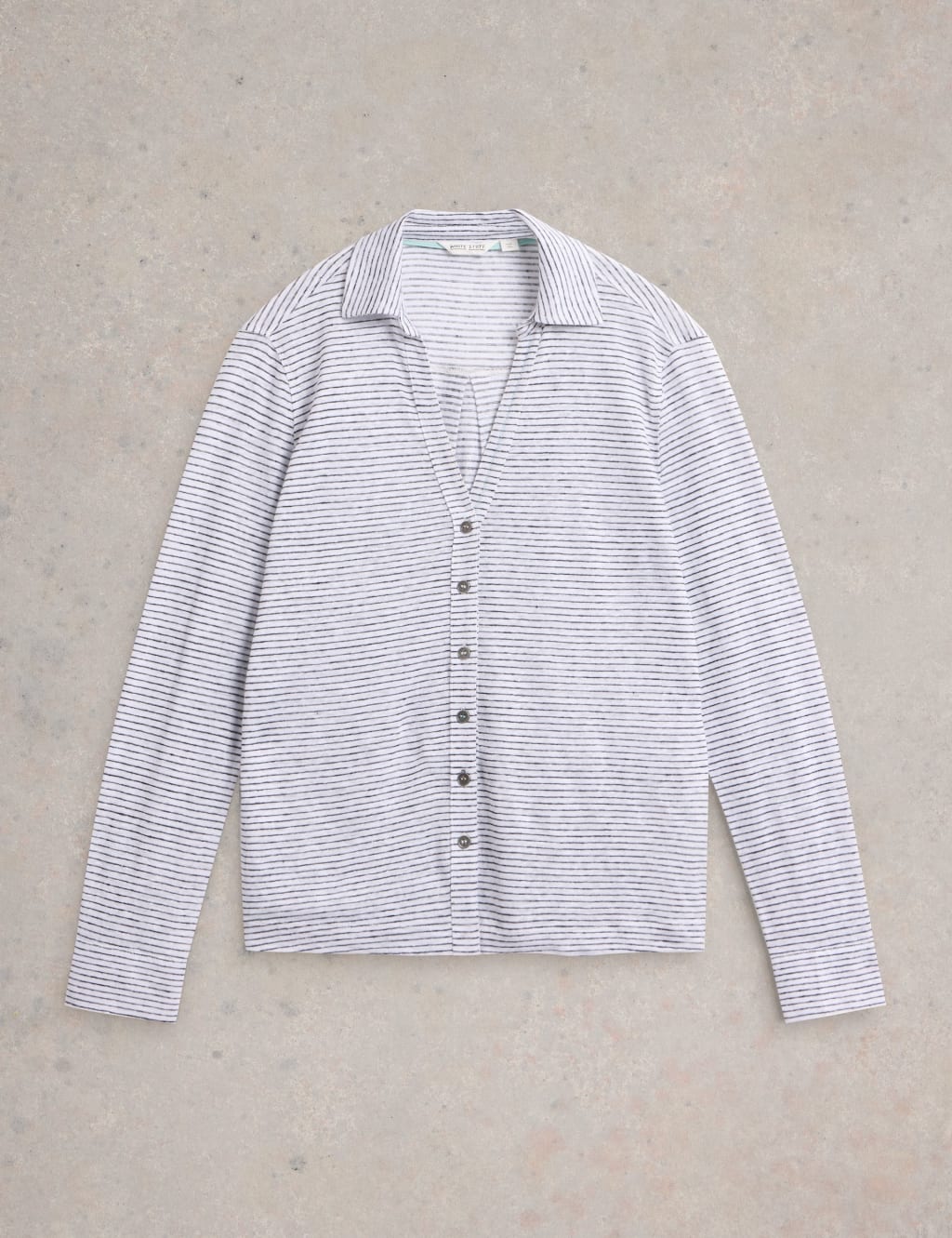 Pure Linen Striped Collared Shirt 2 of 6