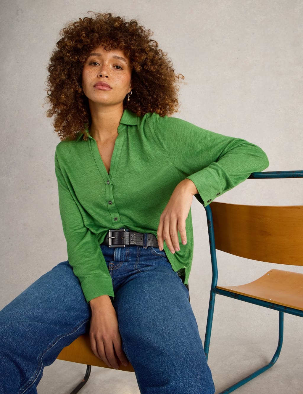 Pure Linen Collared Shirt 5 of 6
