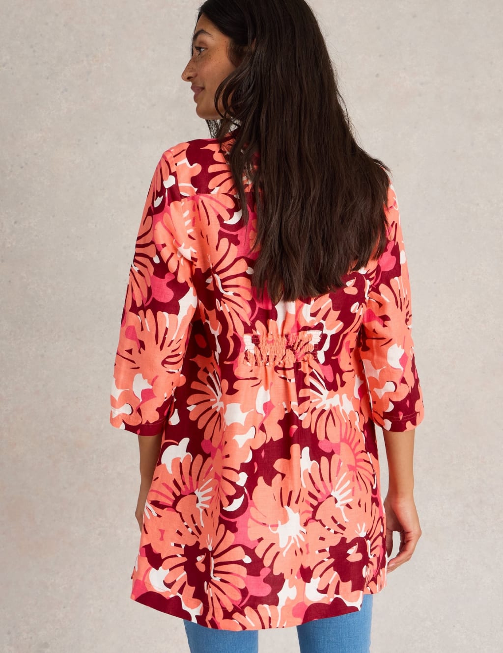 Pure Linen Printed Collared Tunic 4 of 6