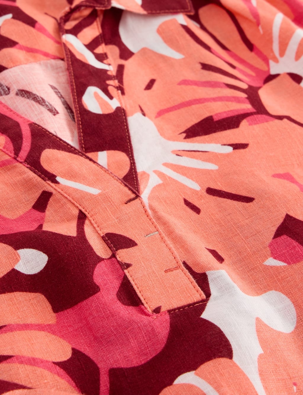 Pure Linen Printed Collared Tunic 6 of 6