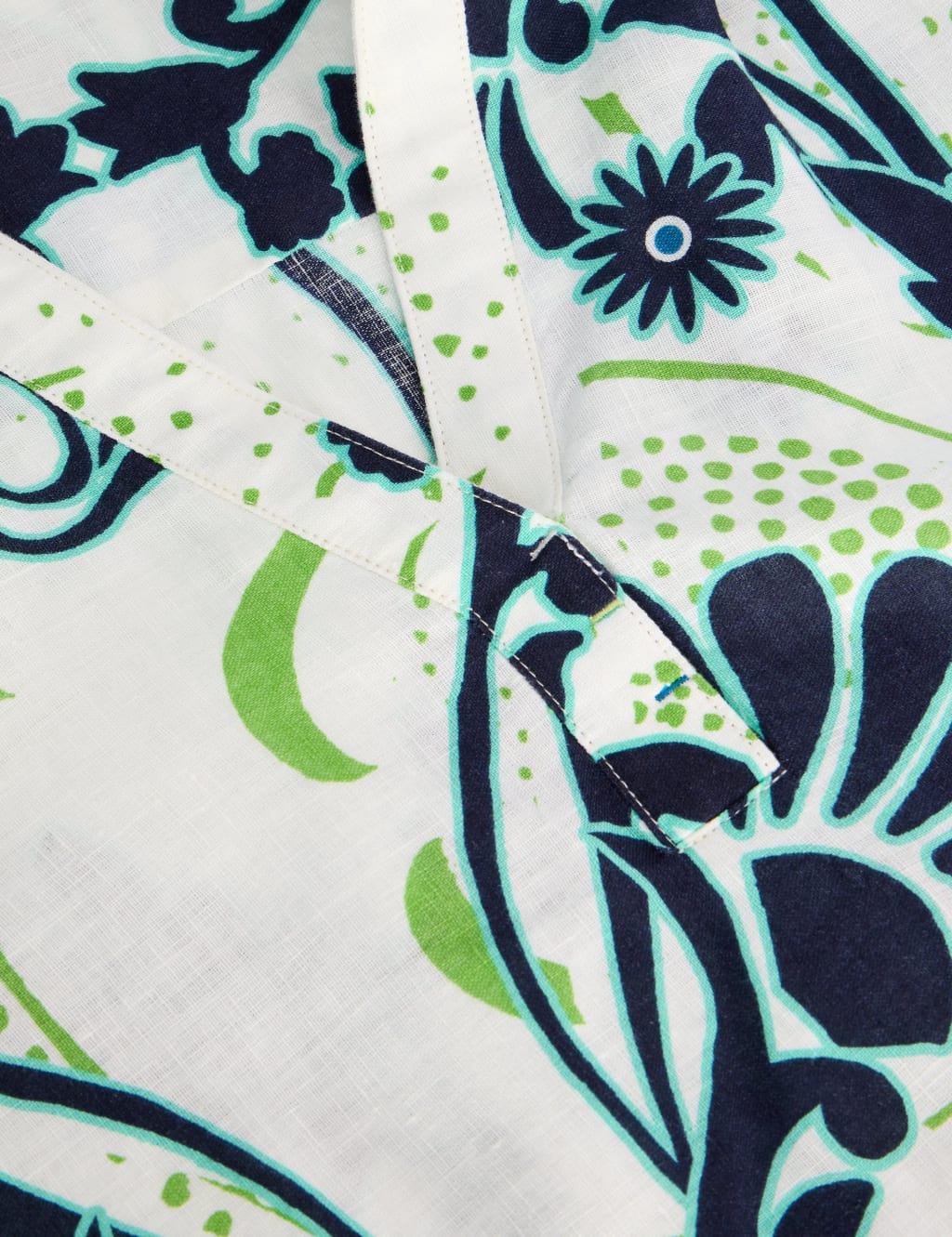 Pure Linen Printed Collared Tunic 6 of 6
