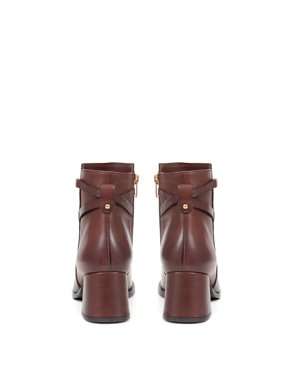 Leather Block Heel Ankle Boots 6 of 7
