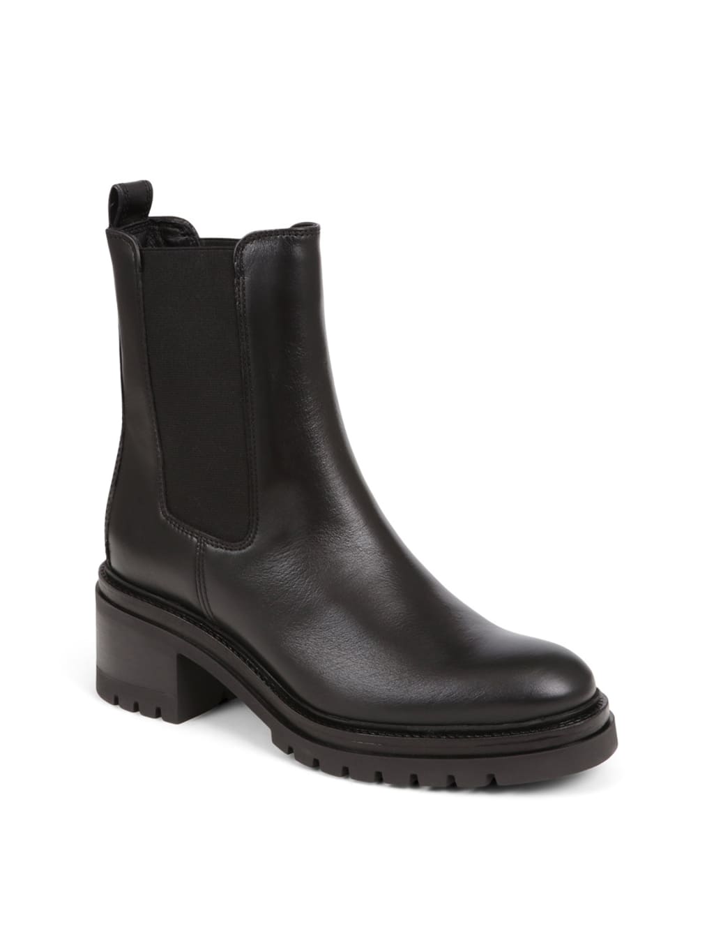 Leather Chelsea Block Heel Ankle Boots Jones Bootmaker M S