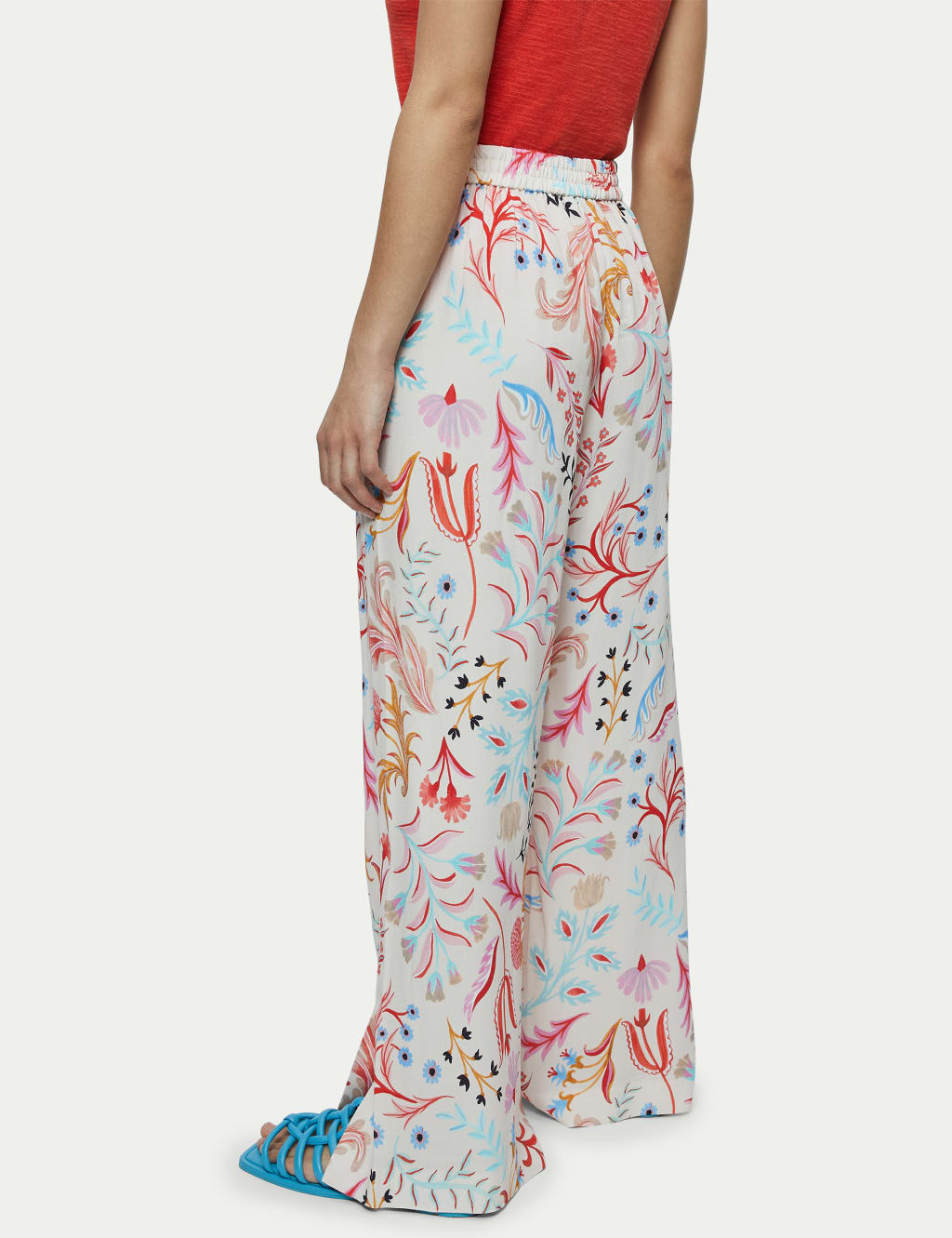 Floral Side Zip Wide Leg Trousers 4 of 4