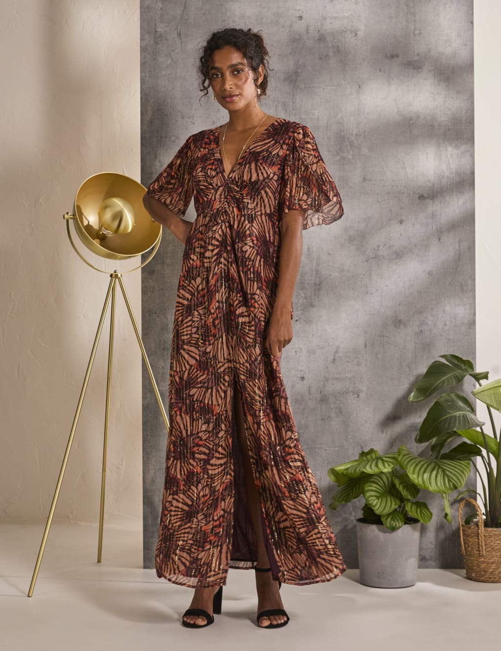 M&s floral midi dress hotsell