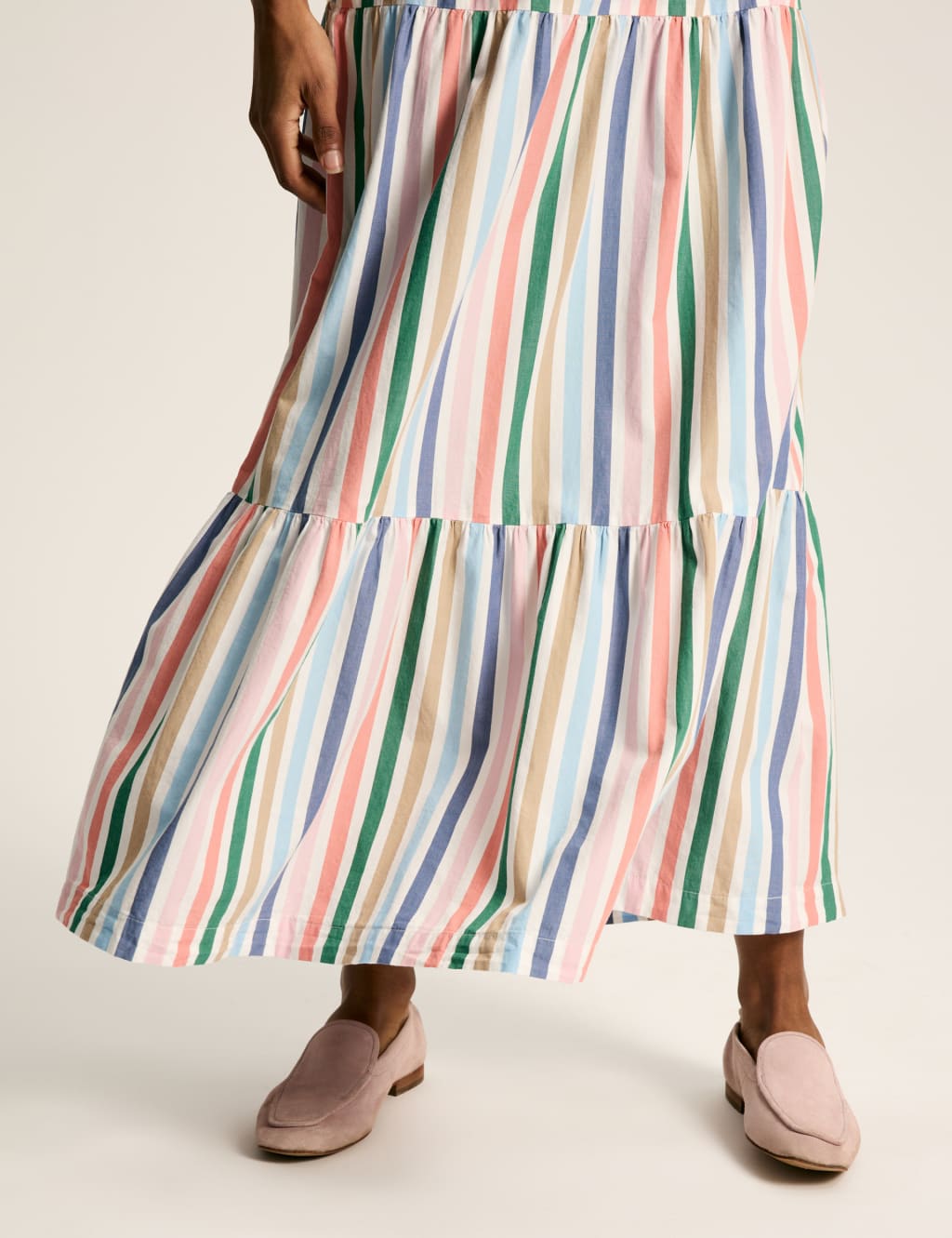 Joules striped jersey skirt cheap