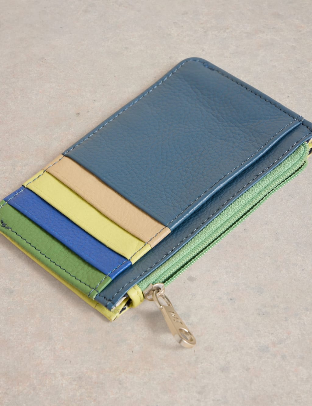 Leather Colour Block Cardholder Purse 4 of 4