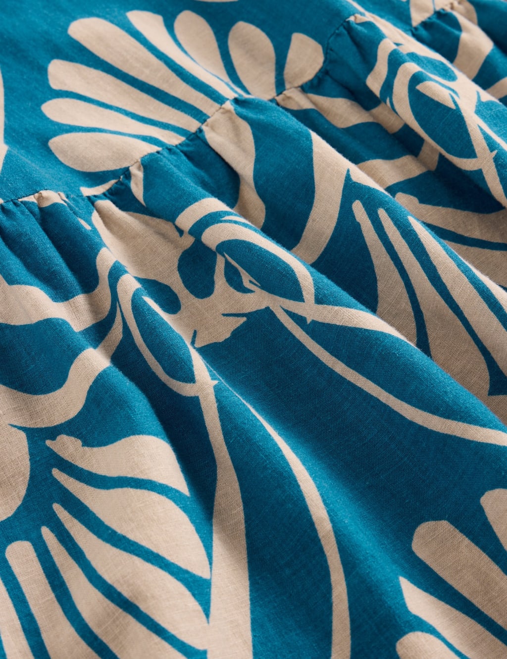 Linen Rich Printed Tea Dress 6 of 6