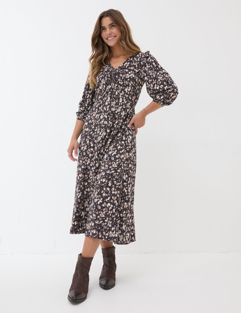 M&s yellow animal print dress shop