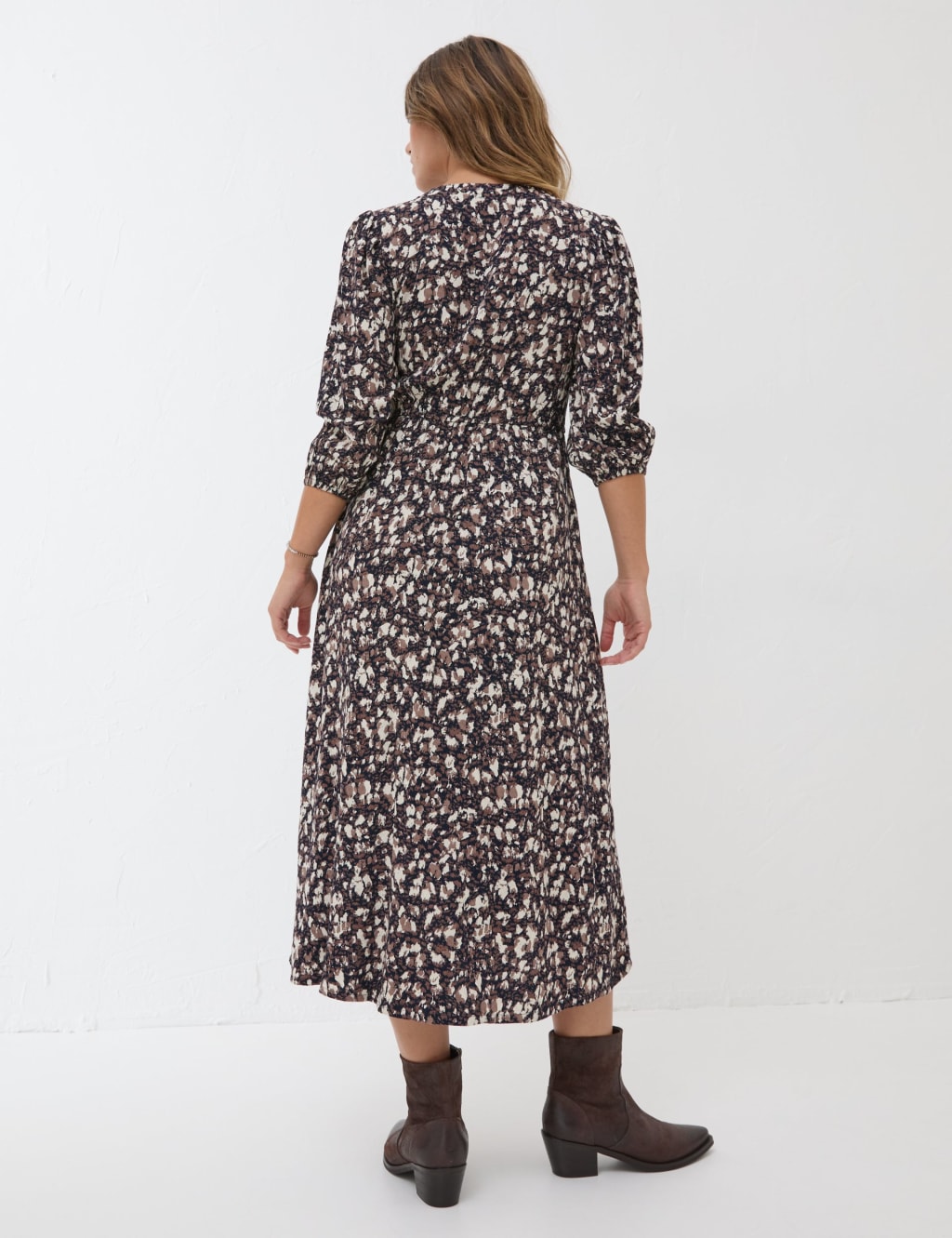 Marks and spencer animal print midi dress 2025