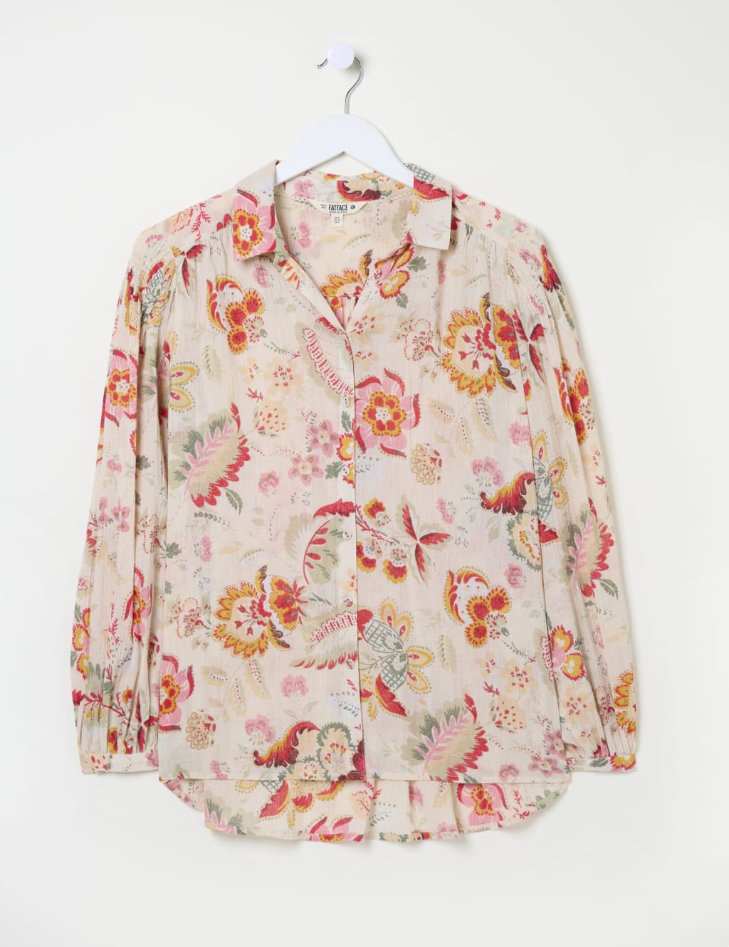 Pure Cotton Floral Textured Blouse 2 of 5