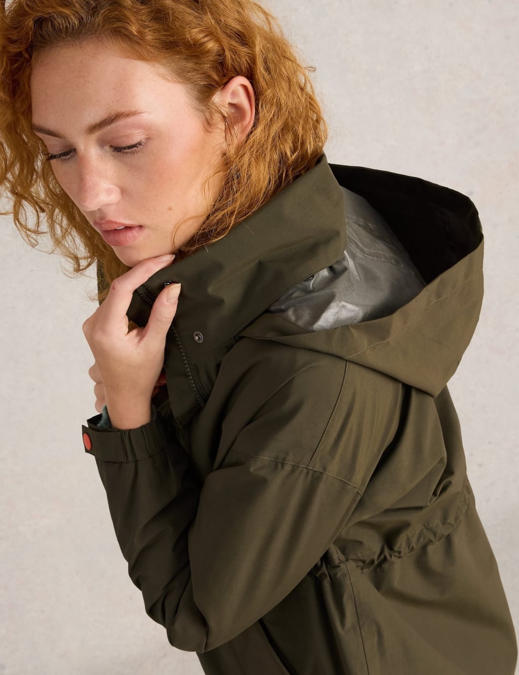 Waterproof Funnel Neck Raincoat 5 of 6