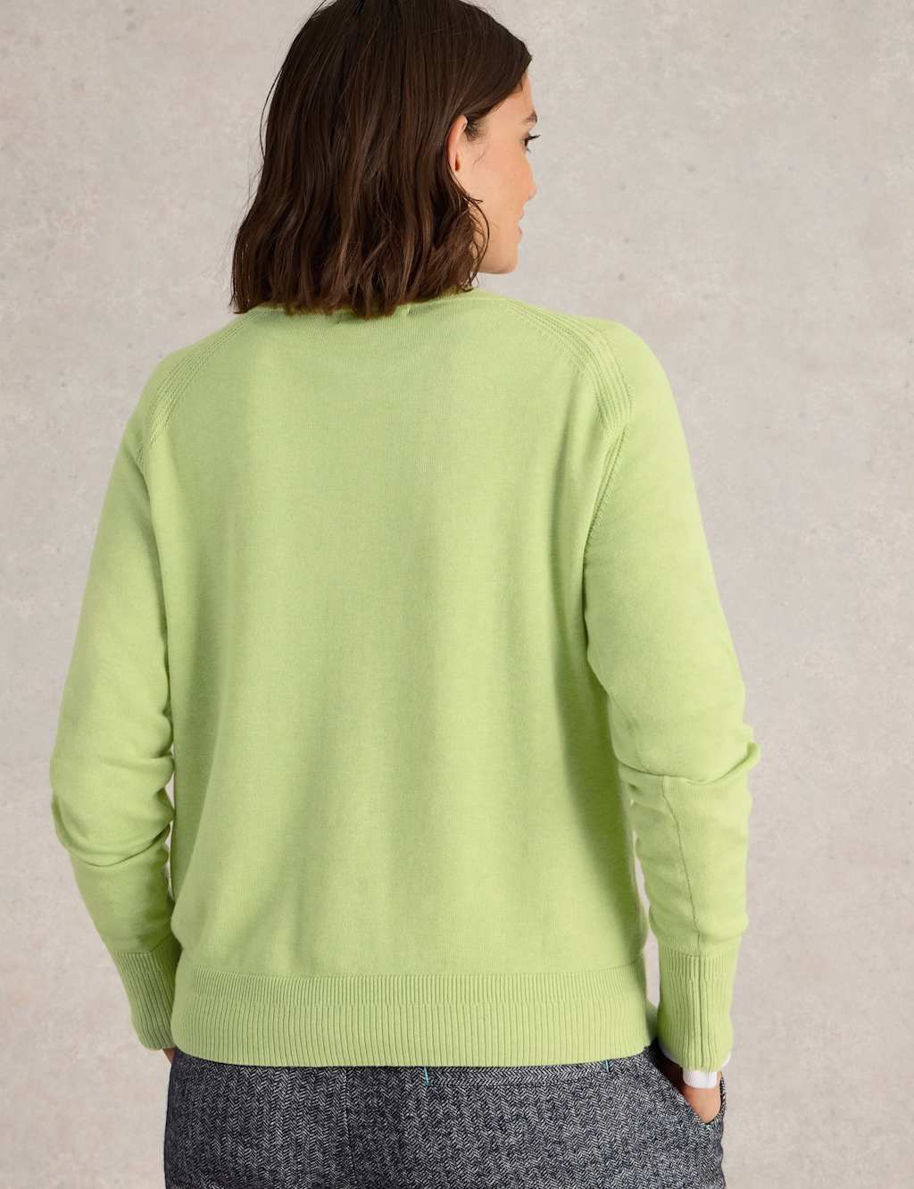 Pure Cotton Crew Neck Cardigan 3 of 6