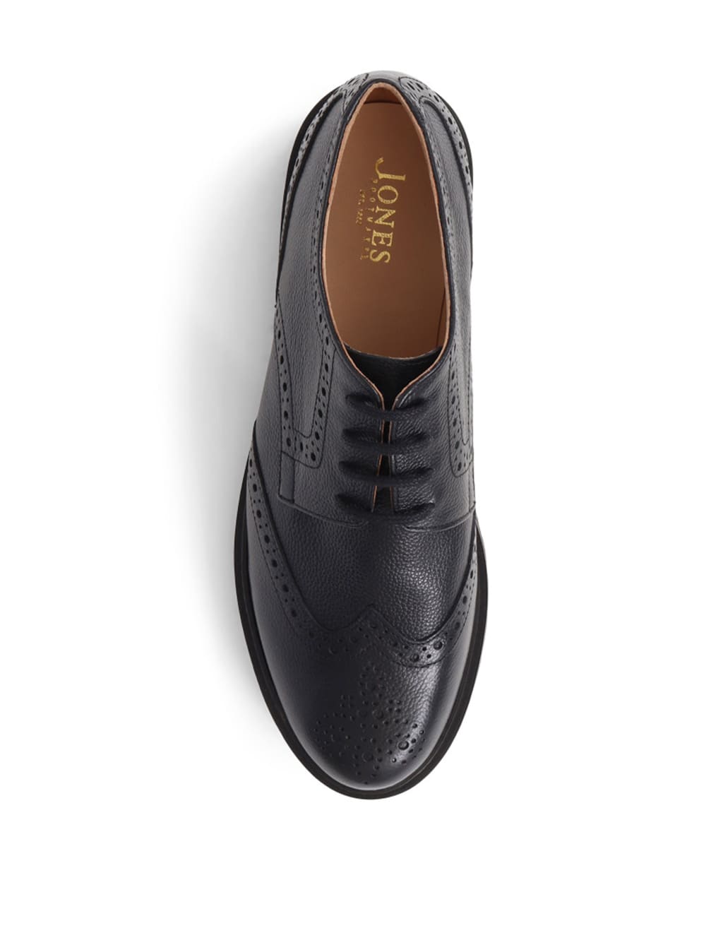 Leather Lace Up Flatform Brogues