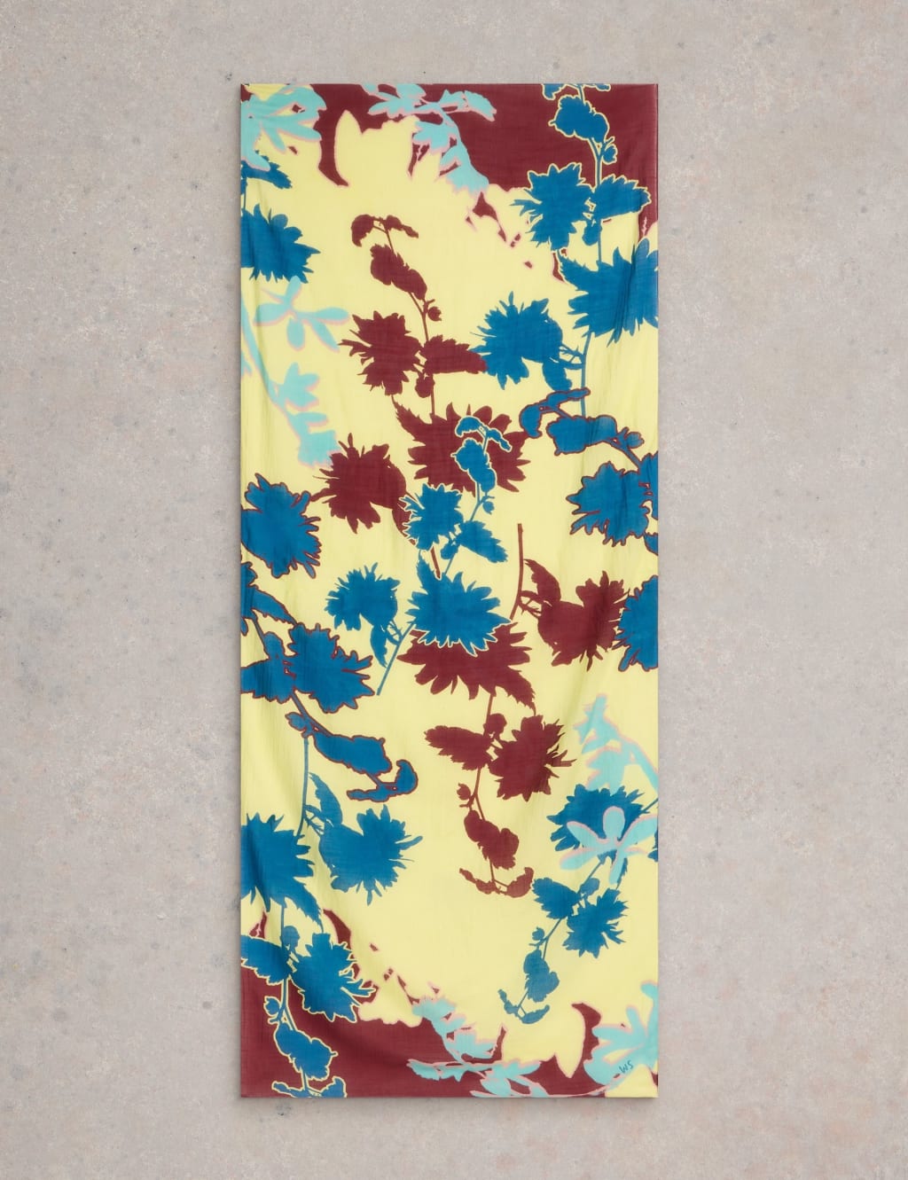 Cotton Blend Floral Scarf 2 of 3
