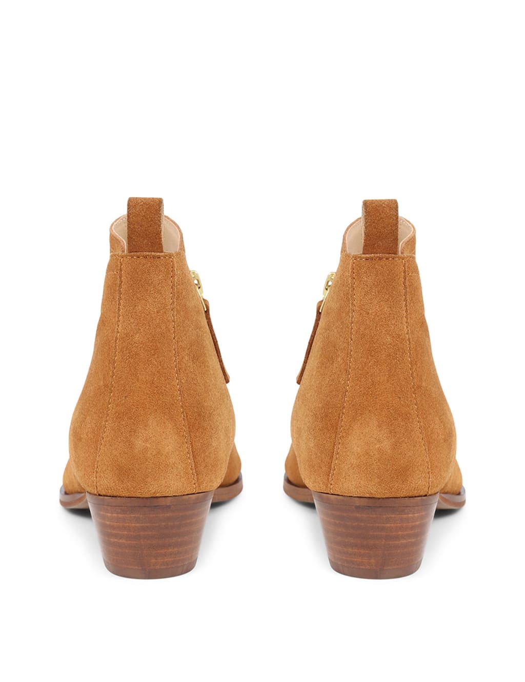 Suede Block Heel Round Toe Ankle Boots 6 of 7