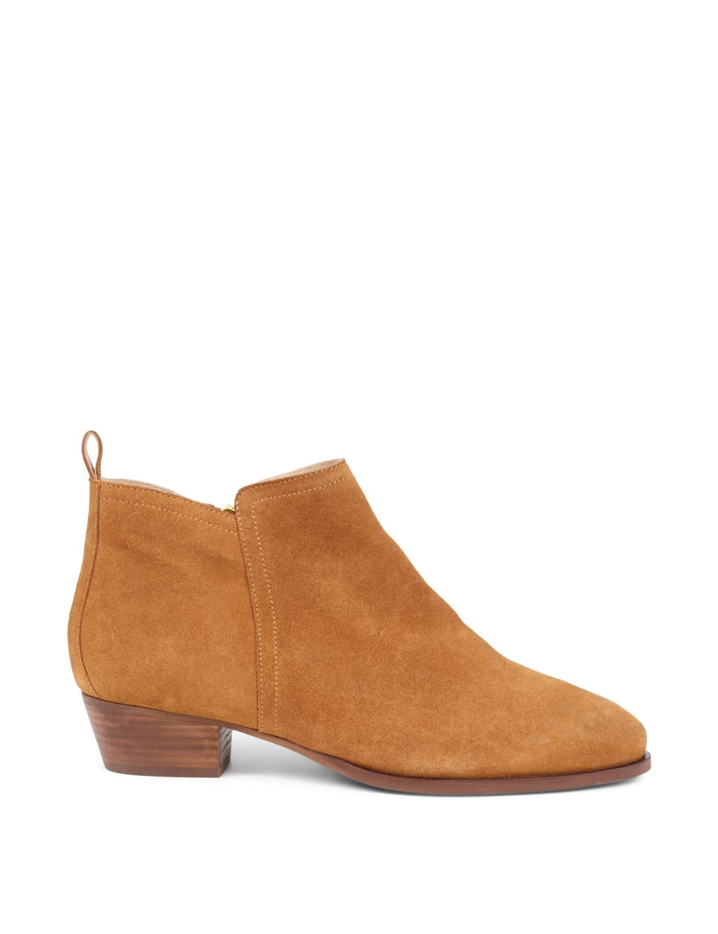 Suede Block Heel Round Toe Ankle Boots Jones Bootmaker M S