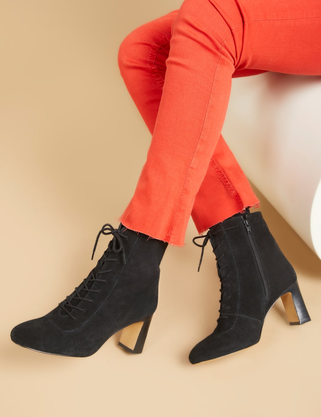 Lace up heeled ankle boots uk on sale