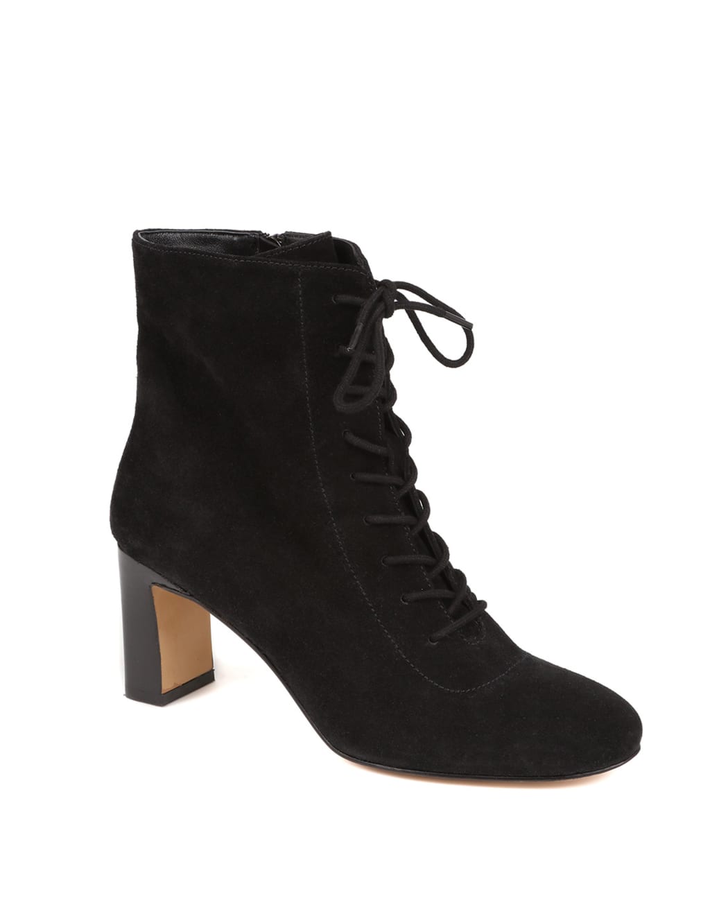 Suede Lace Up Block Heel Ankle Boots Jones Bootmaker M S