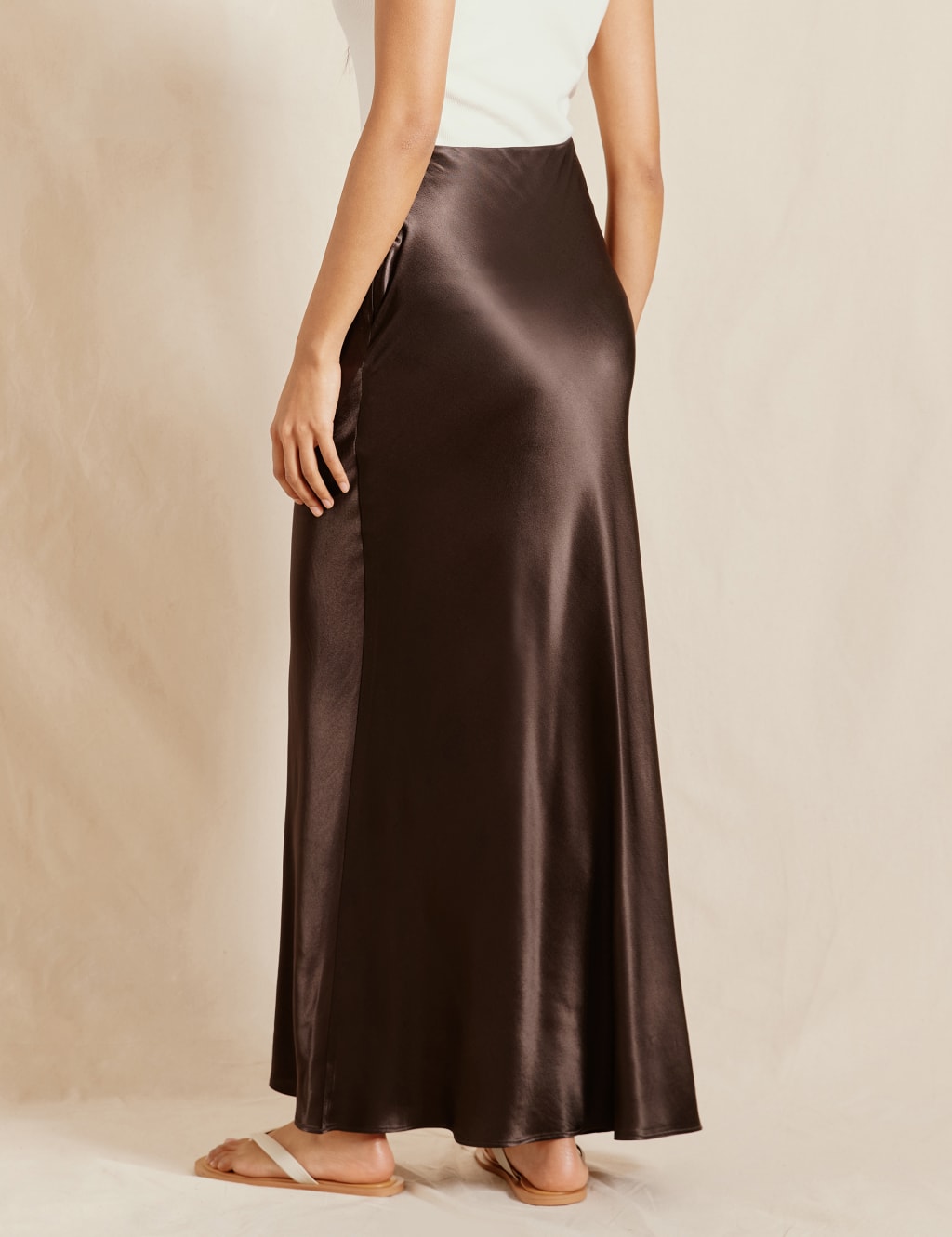Satin Maxi Column Skirt 4 of 4