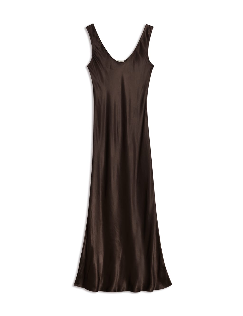 Satin Scoop Neck Maxi Column Dress 2 of 4