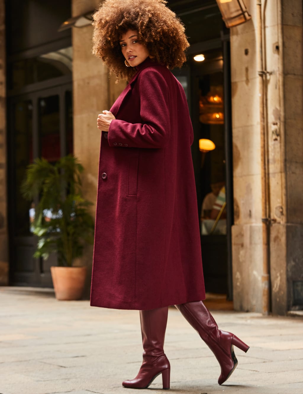 Wool Rich Longline Tailored Coat 2 of 5