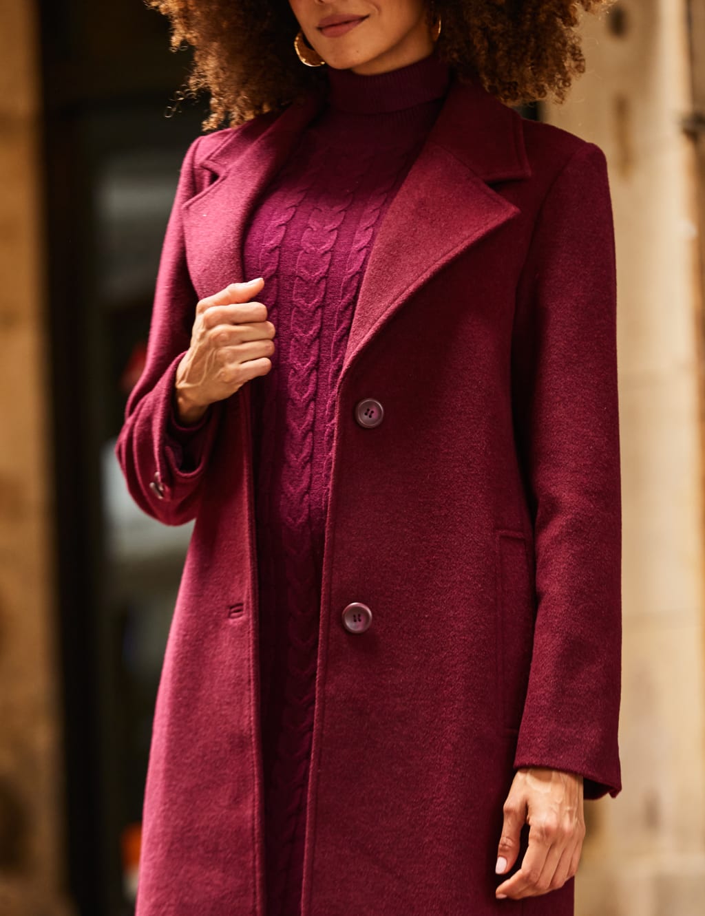 Wool Rich Longline Tailored Coat