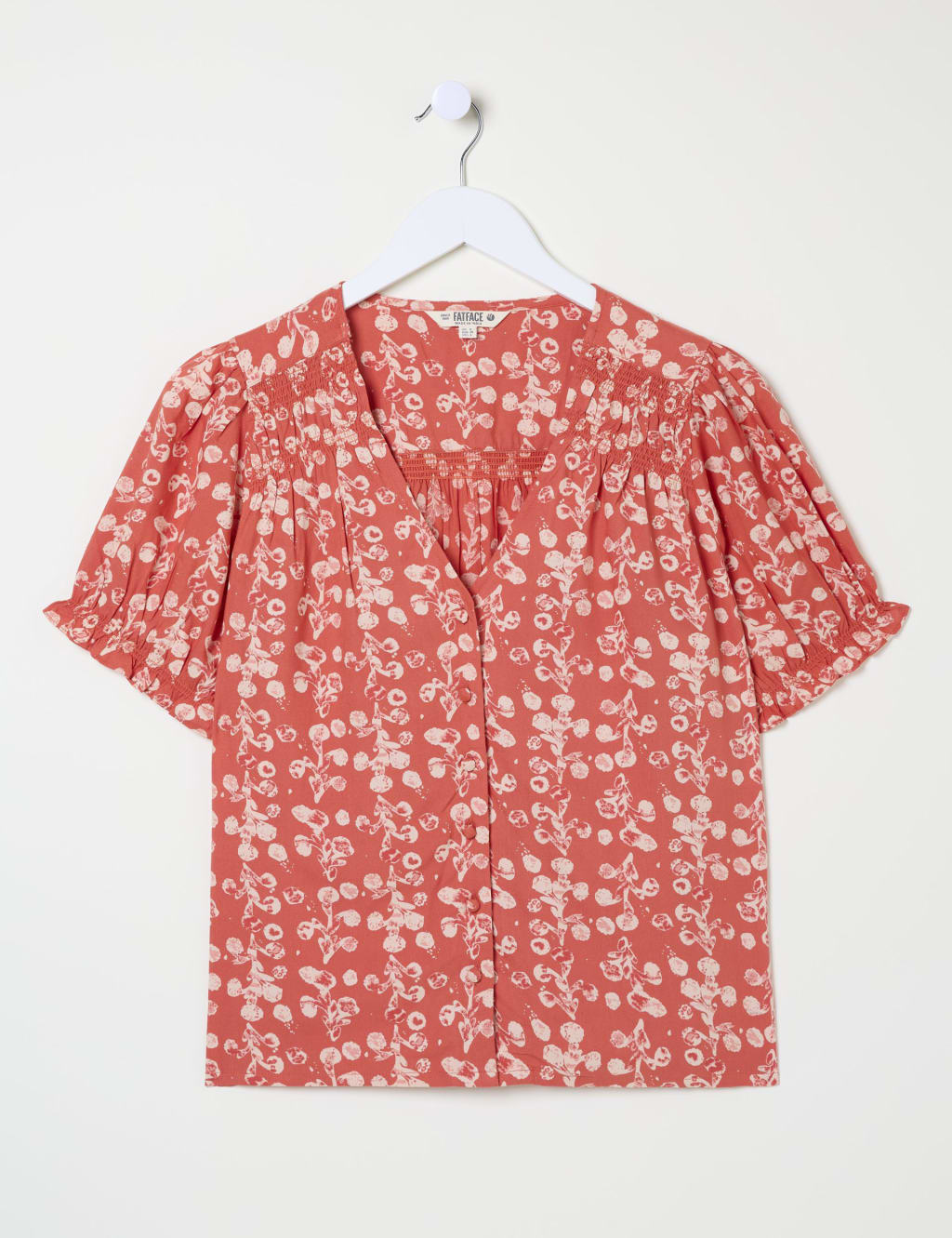 Floral V-Neck Shirred Detail Blouse 2 of 5