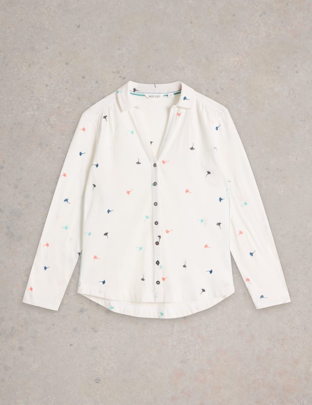Pure Cotton Jersey Embroidered Shirt 2 of 6