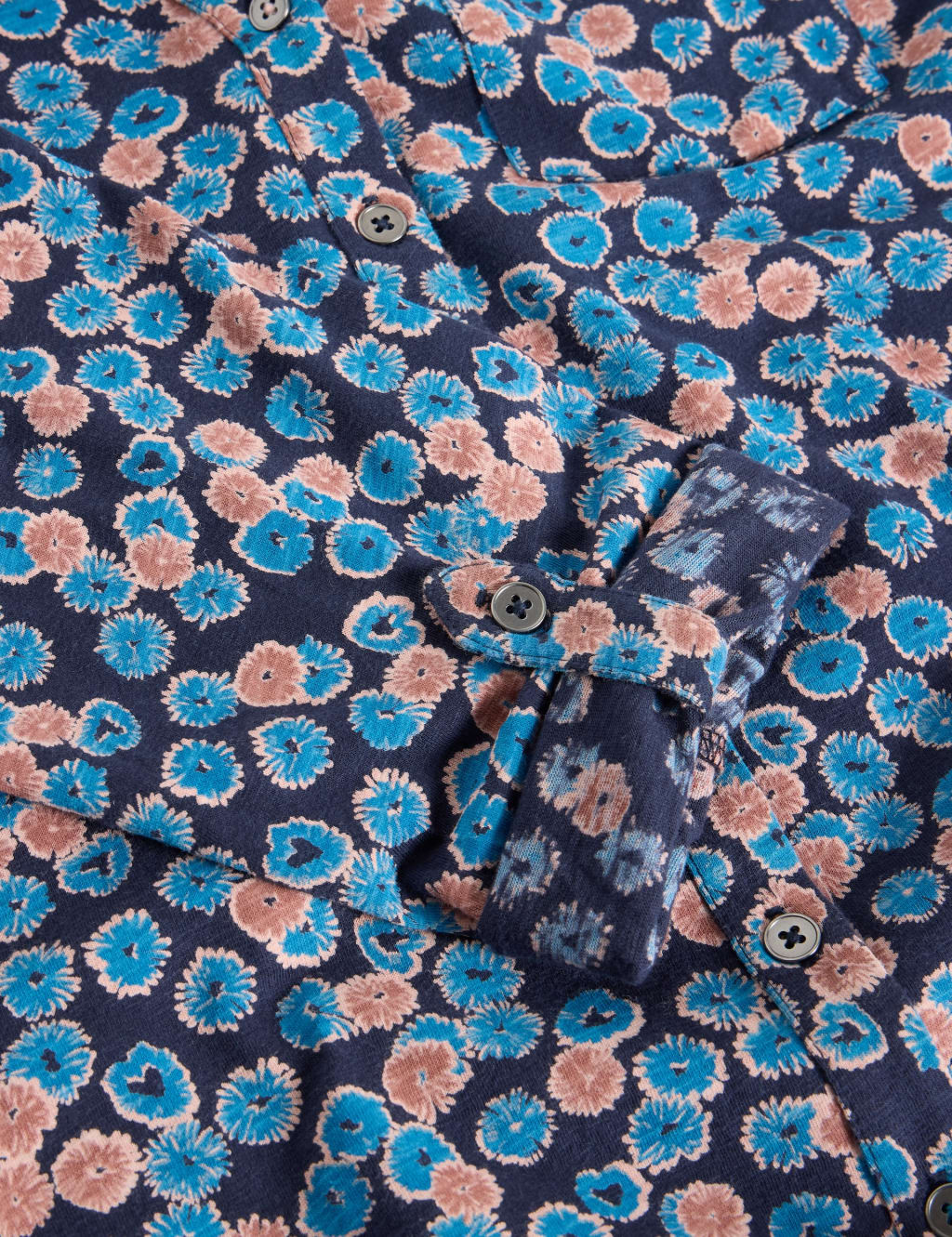 Pure Cotton Leaf Print Longline Shirt 6 of 6