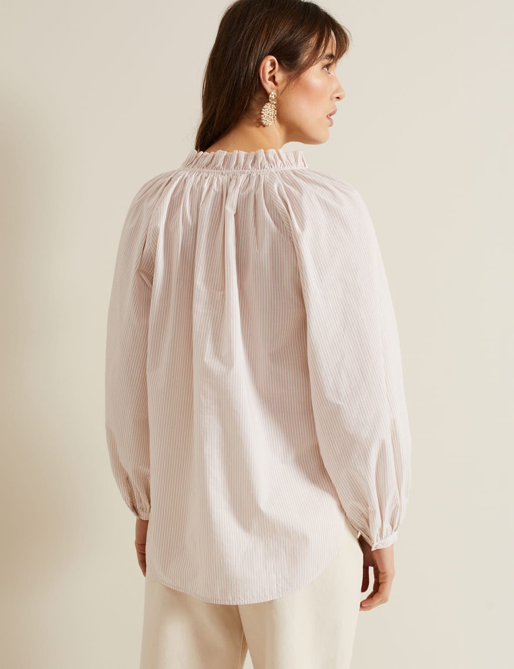 Pure Cotton Striped Notch Neck Shirt 4 of 6