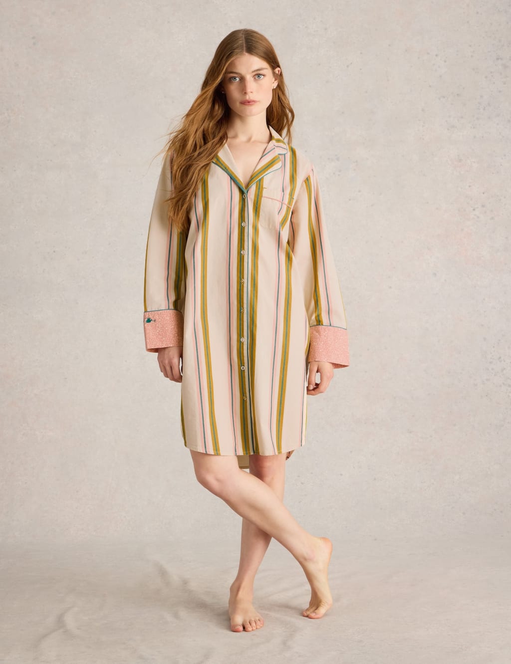 Cotton Rich Striped Nightshirt