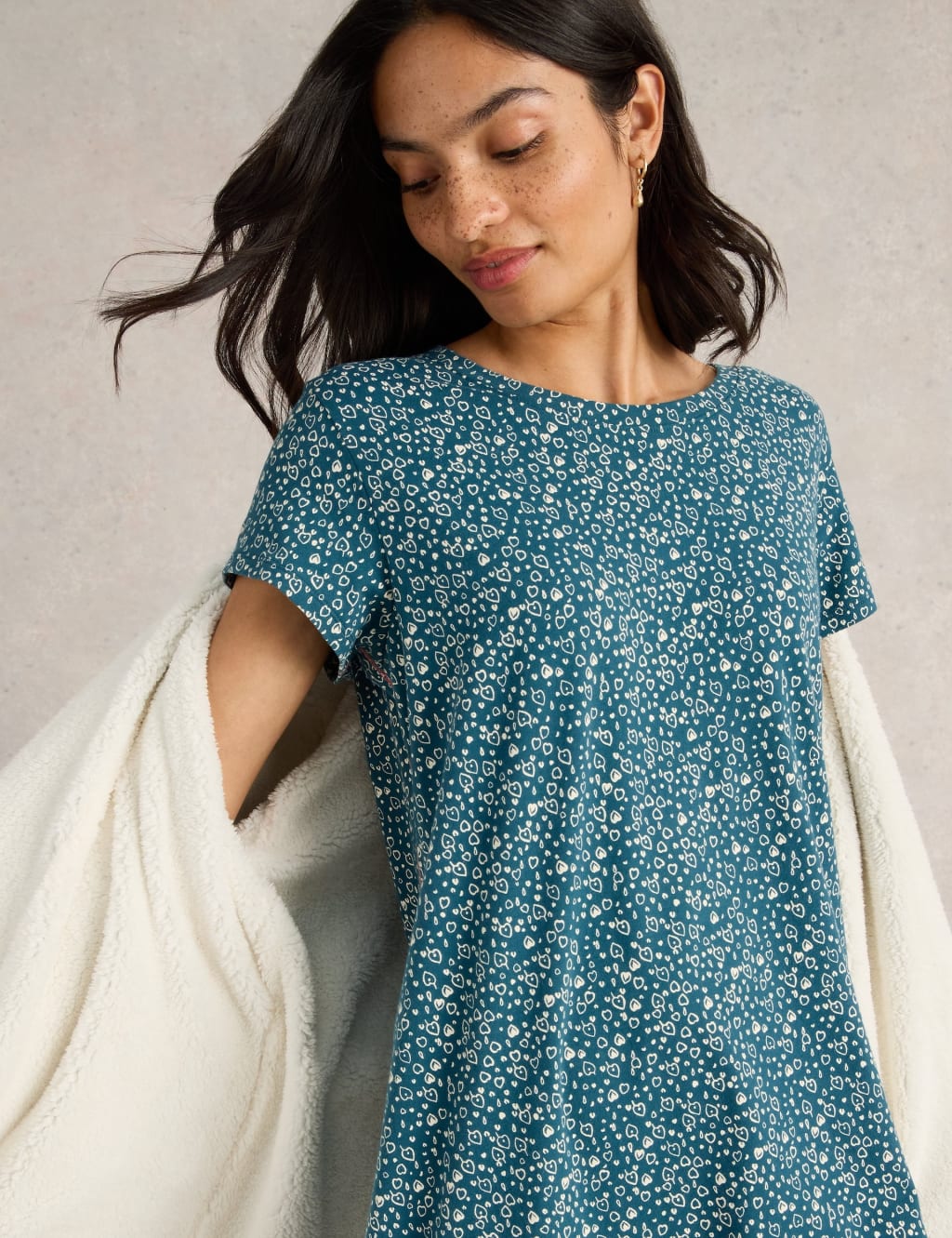Pure Cotton Jersey Nightdress White Stuff M S