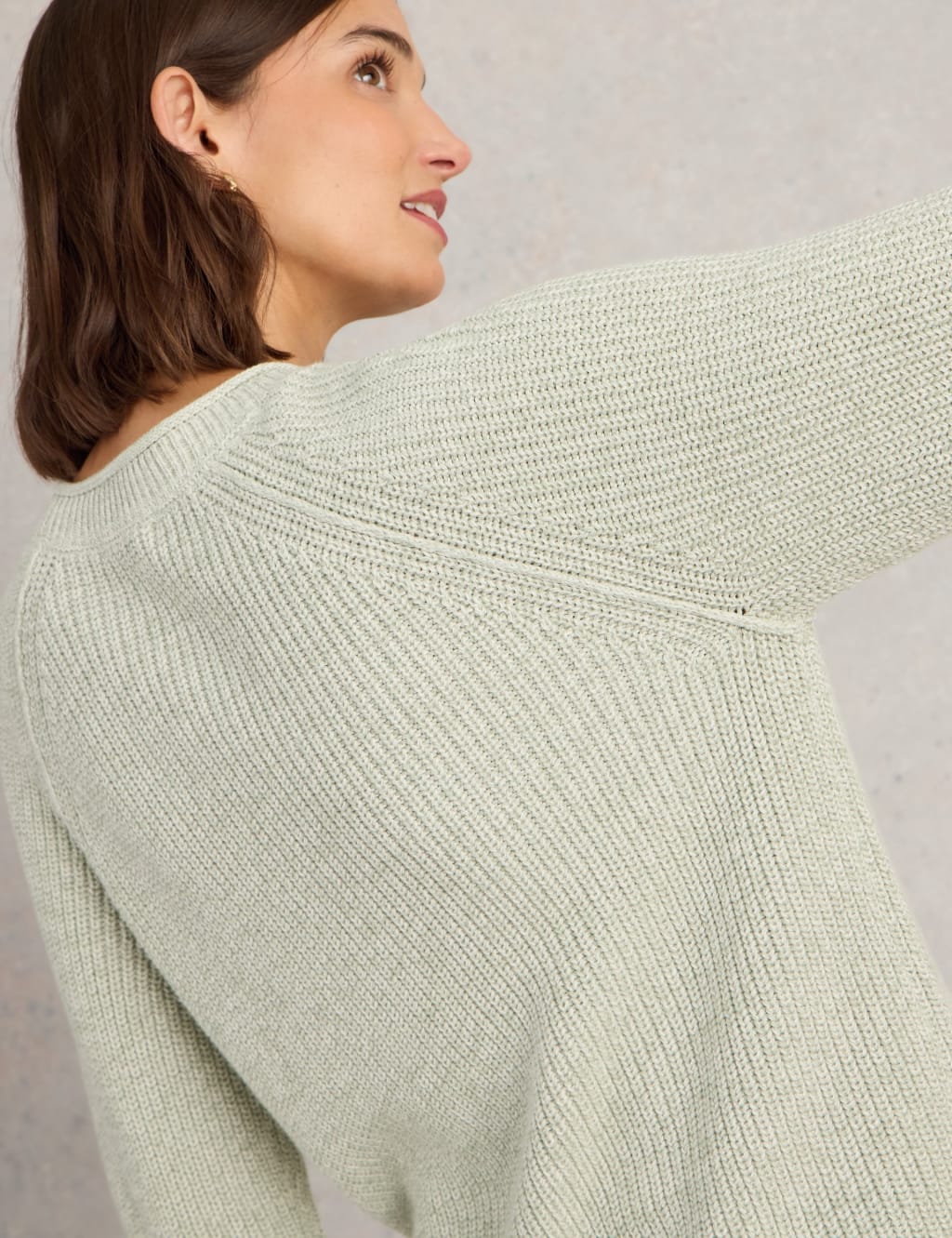 Pure Cotton Textured Crew Neck Jumper 5 of 6