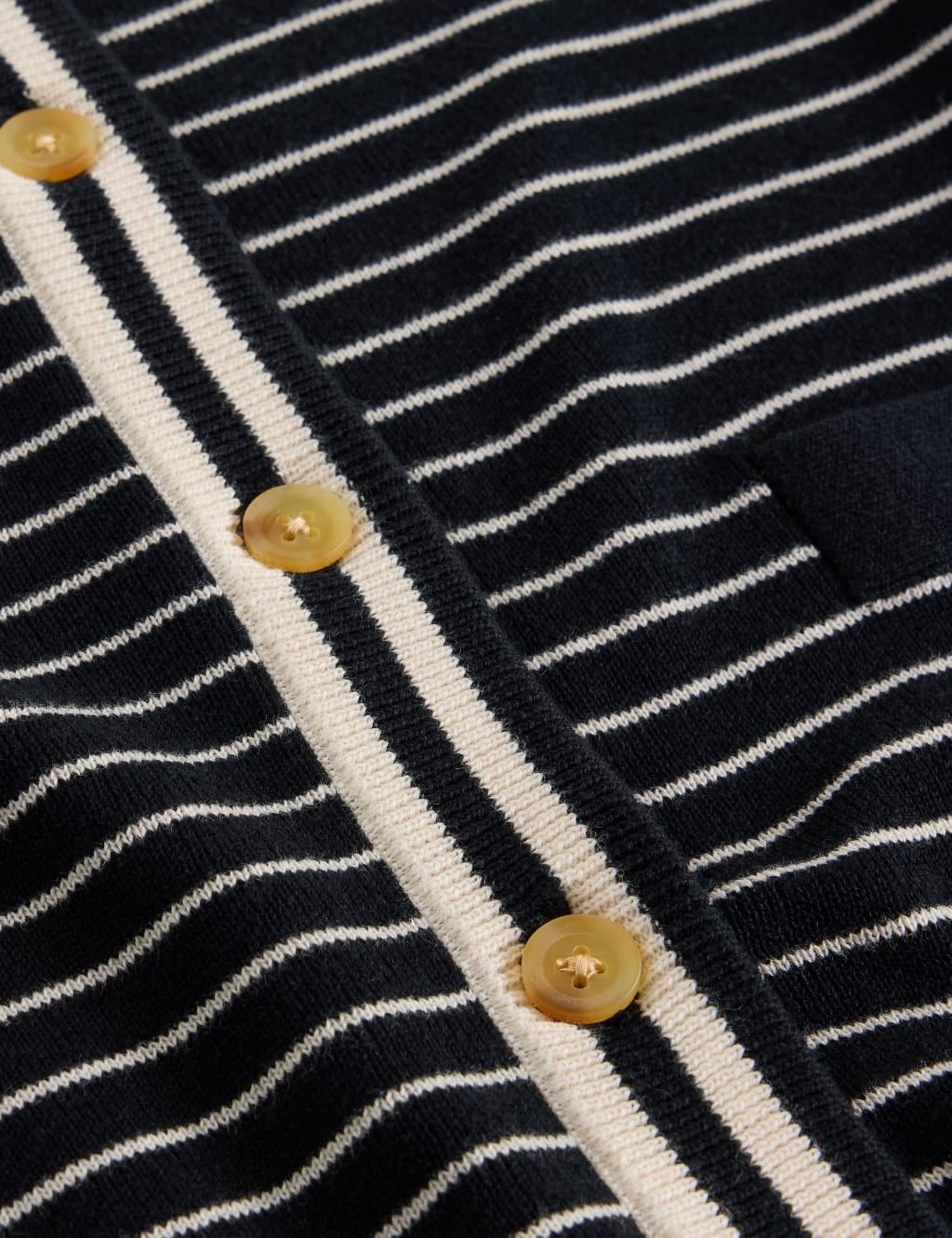 Pure Cotton Striped Button Front Cardigan 6 of 6