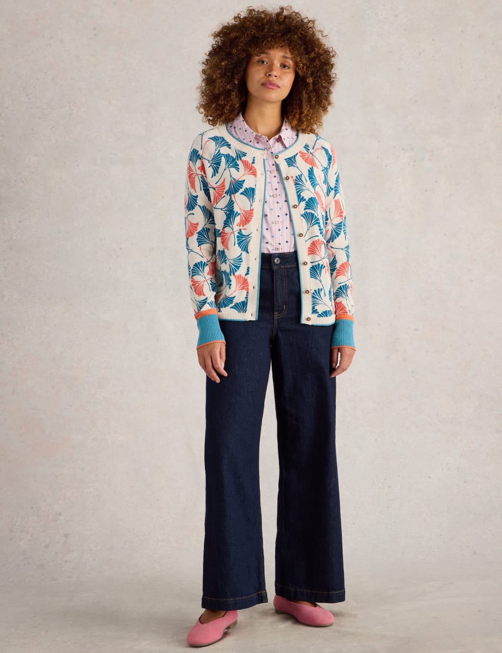 Pure Cotton Printed Cardigan 3 of 6