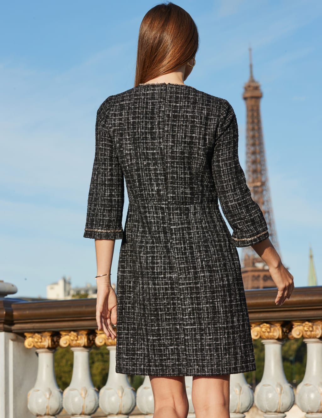Textured Button Detail Mini Shift Dress | SOSANDAR | M&S