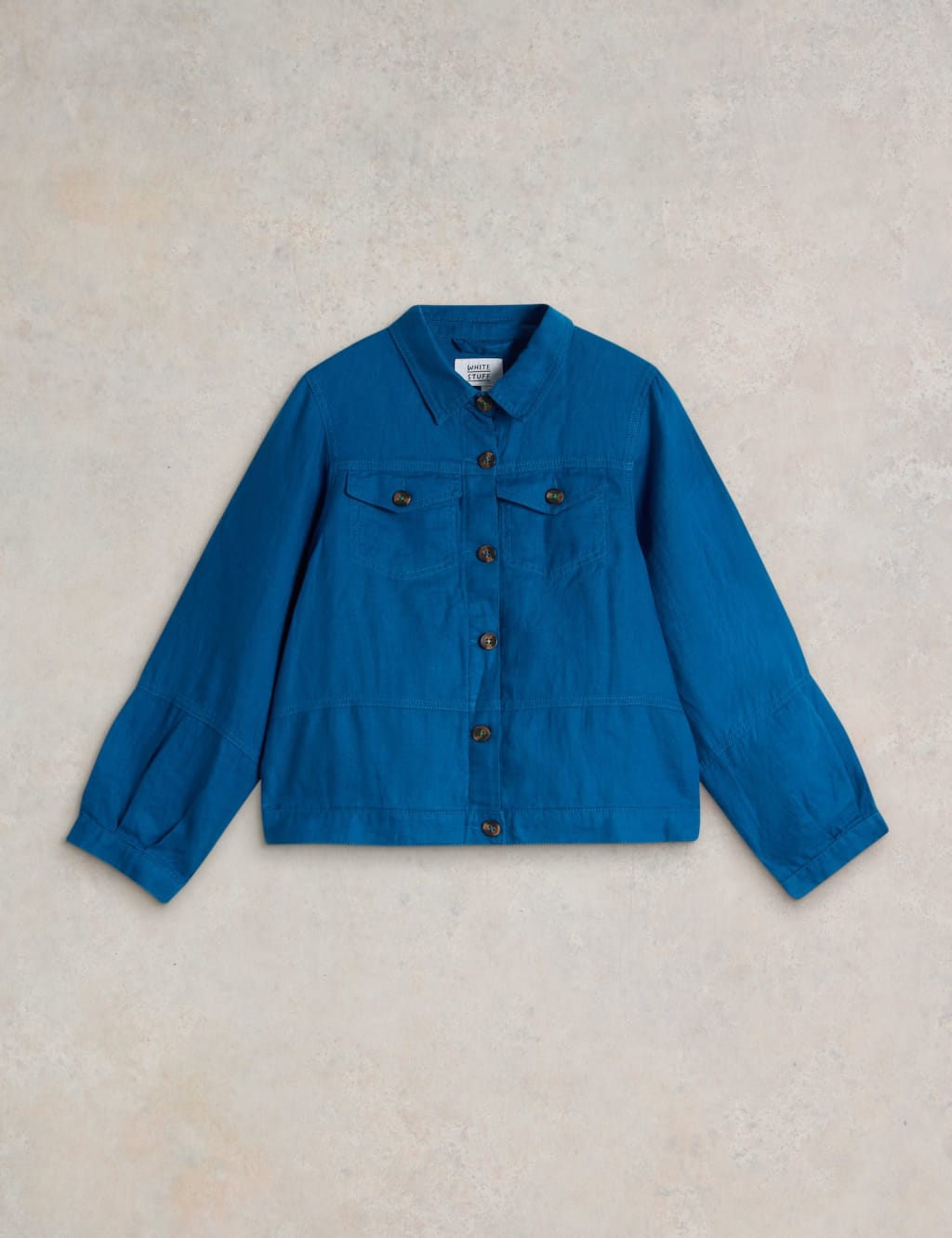 Pure Linen Lightweight Collared Jacket 2 of 6