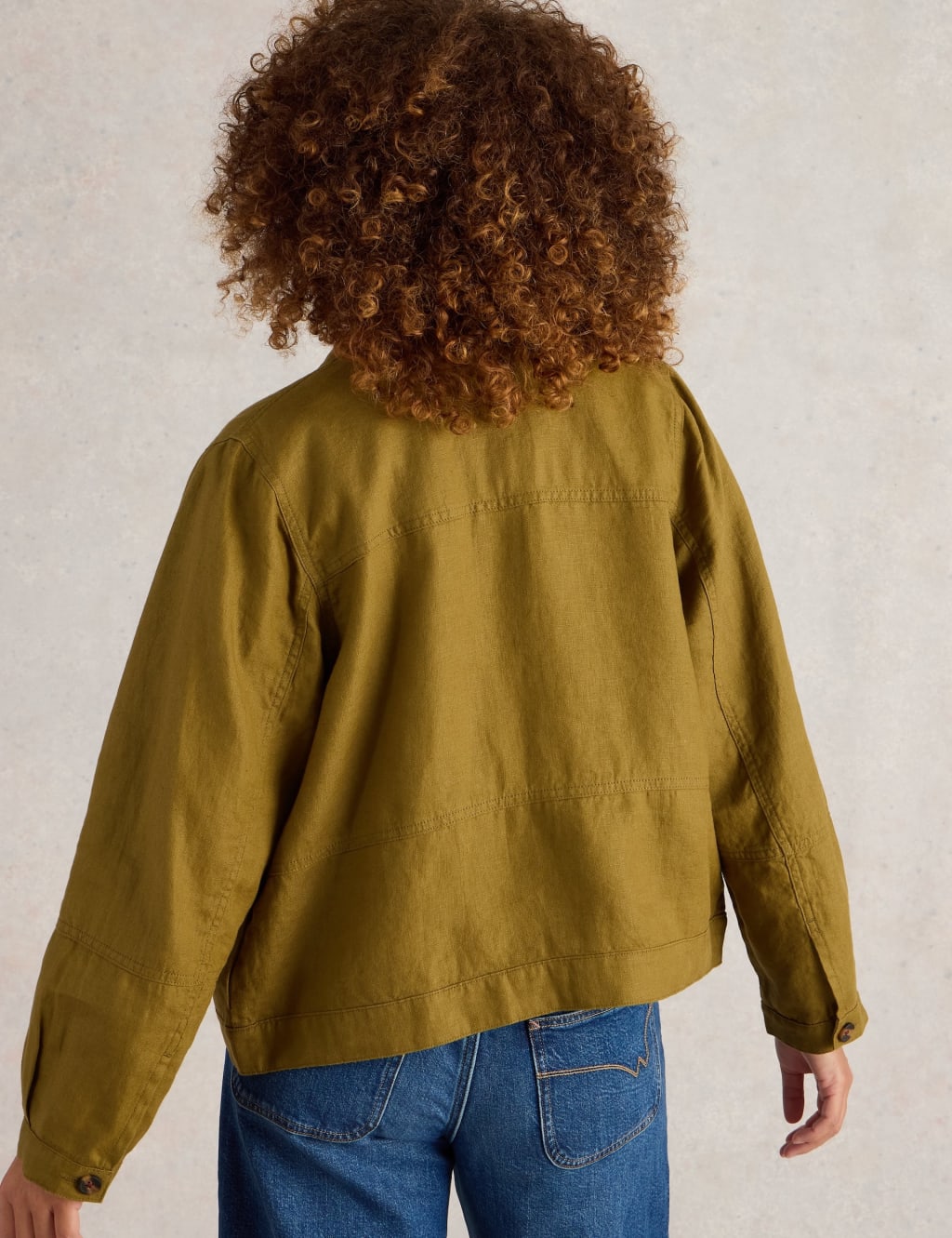 Pure Linen Lightweight Collared Jacket 4 of 6